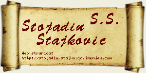 Stojadin Stajković vizit kartica